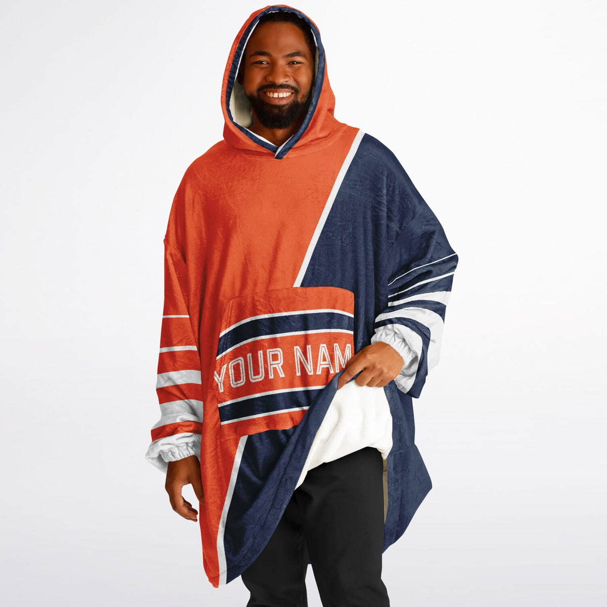 Orange Navy White Split Decision