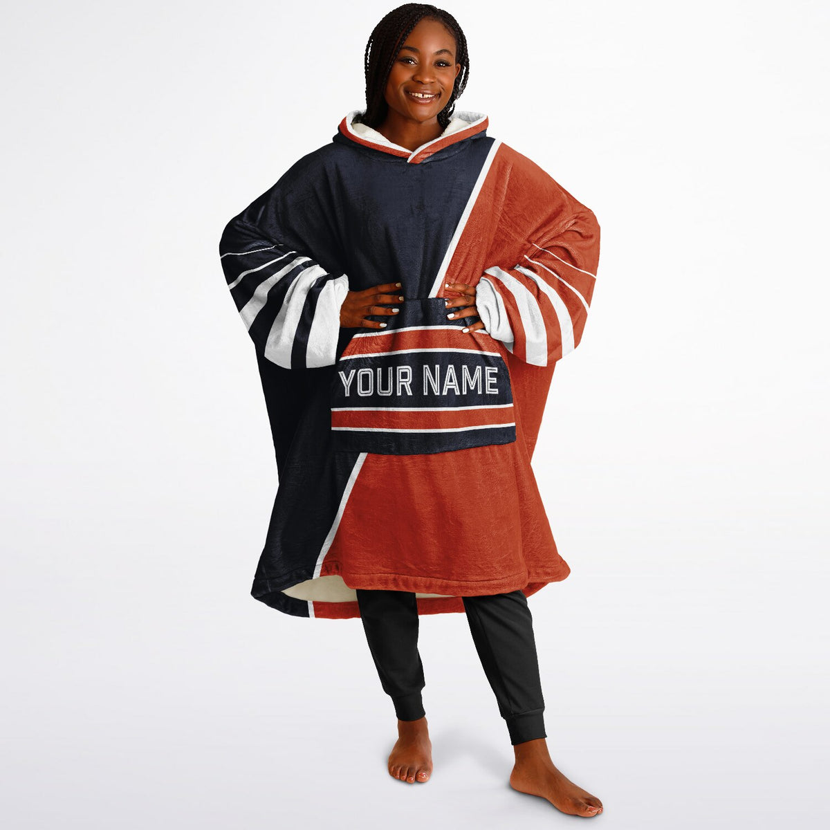 Navy Orange White Split Decision
