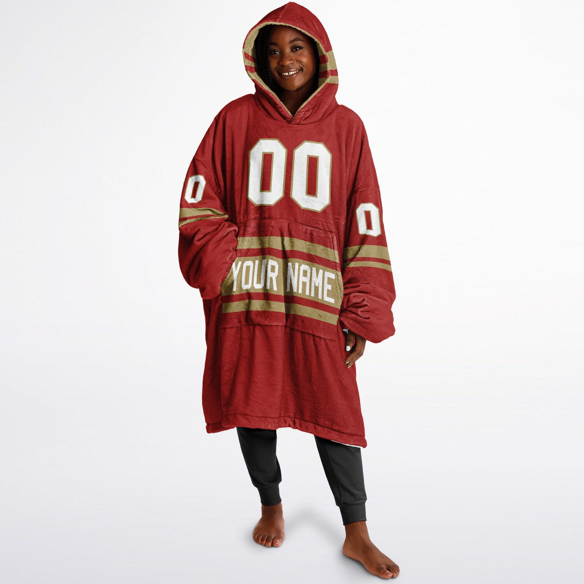 Red Dark Gold Superfan Reversible