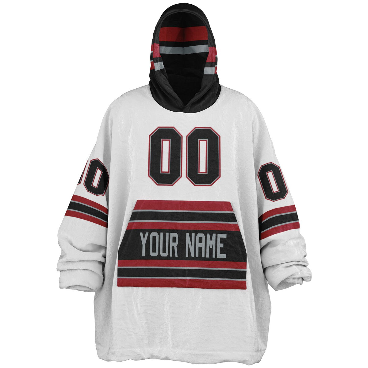 Black/Red/Silver Superfan Reversible