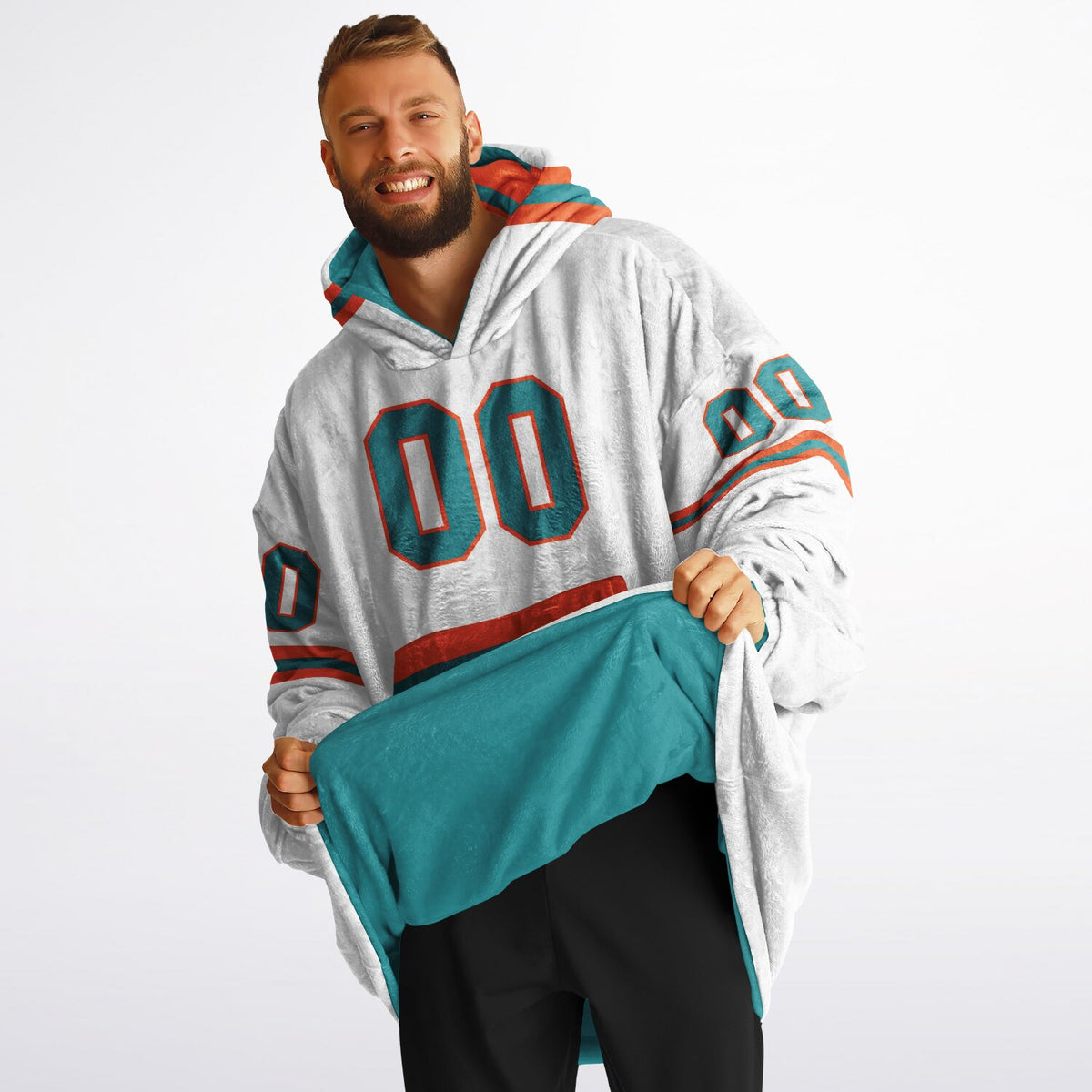 Aqua & Orange Superfan Reversible