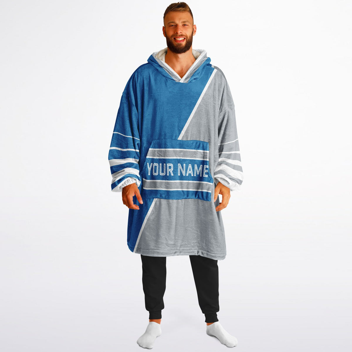 Blue Silver White Split Decision