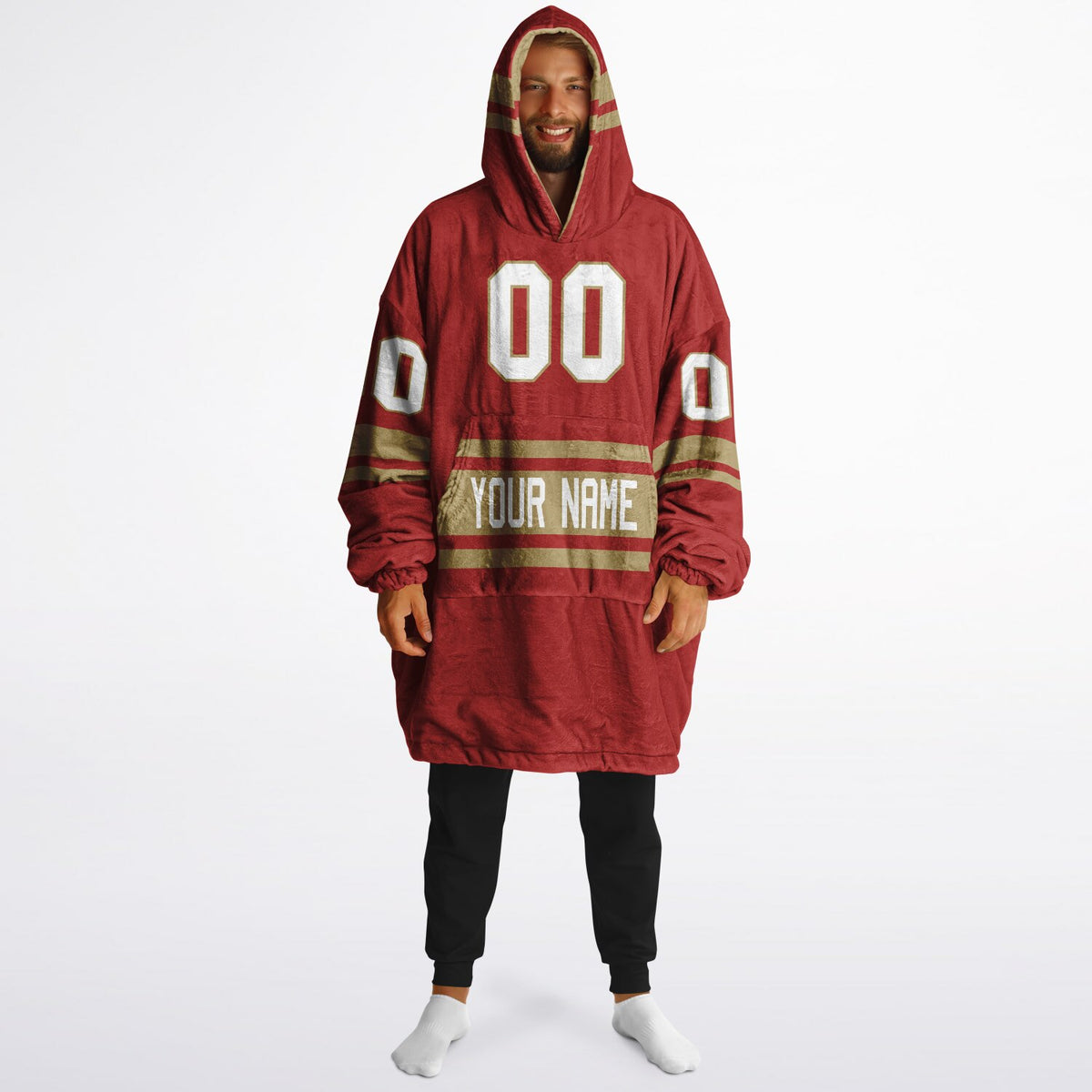 Red Dark Gold Superfan Reversible