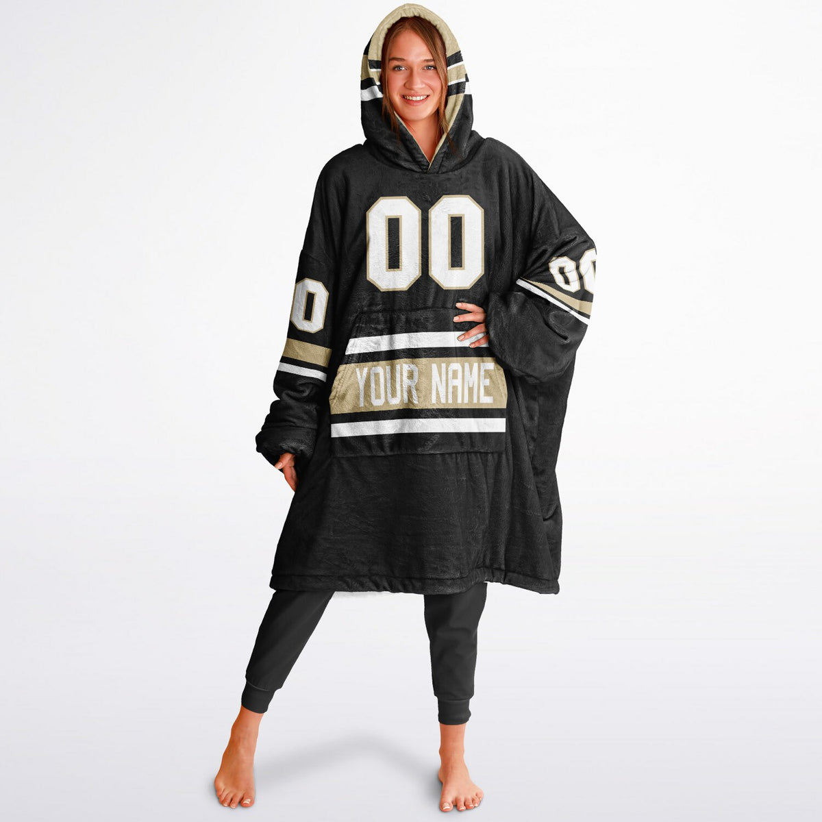 Black/Light Gold/White Superfan Reversible