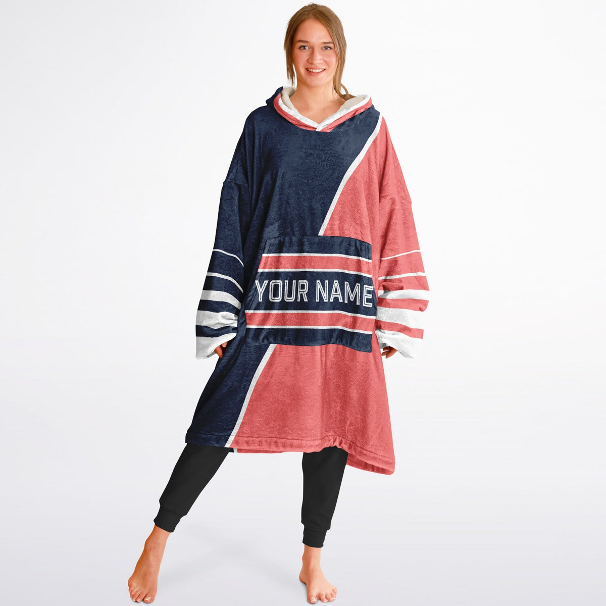 Navy Electric Coral White Split Decision