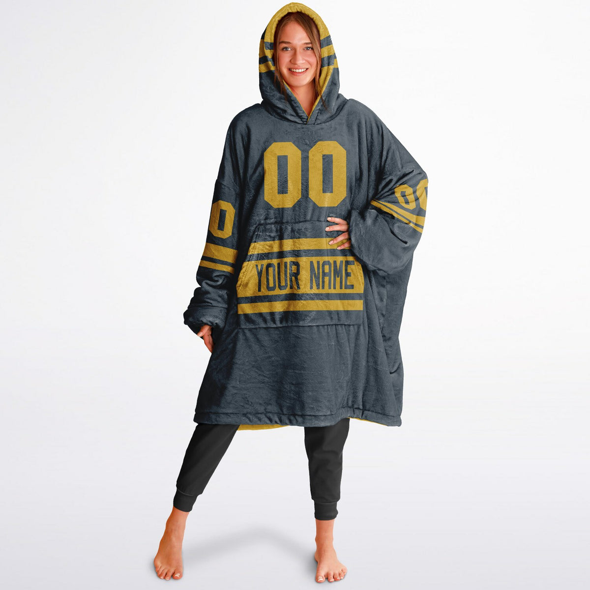 Charcoal & Mustard Superfan Reversible