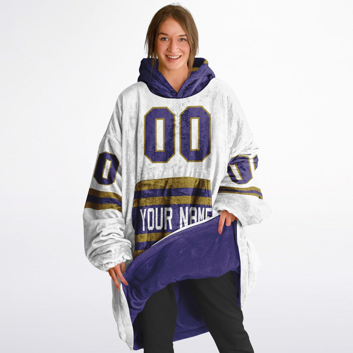 Purple Dark Gold Superfan Reversible