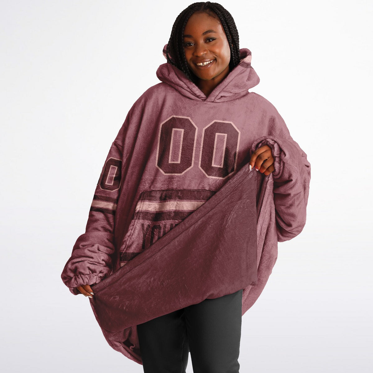 Burgundy Blush Pink Rose Superfan Reversible