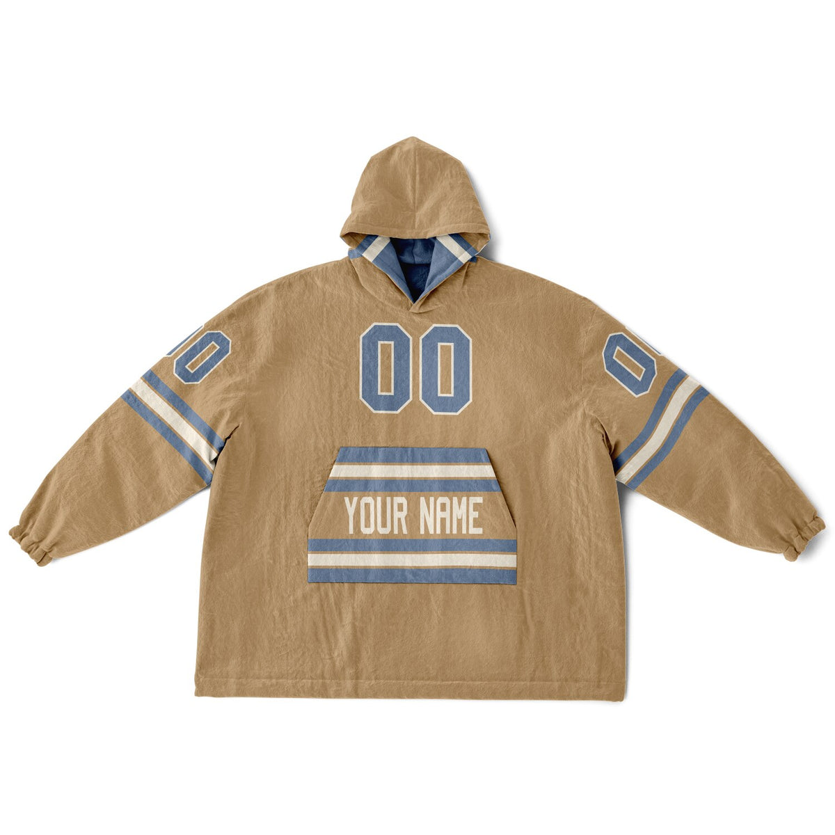 Slate Blue Cream Camel Superfan Reversible