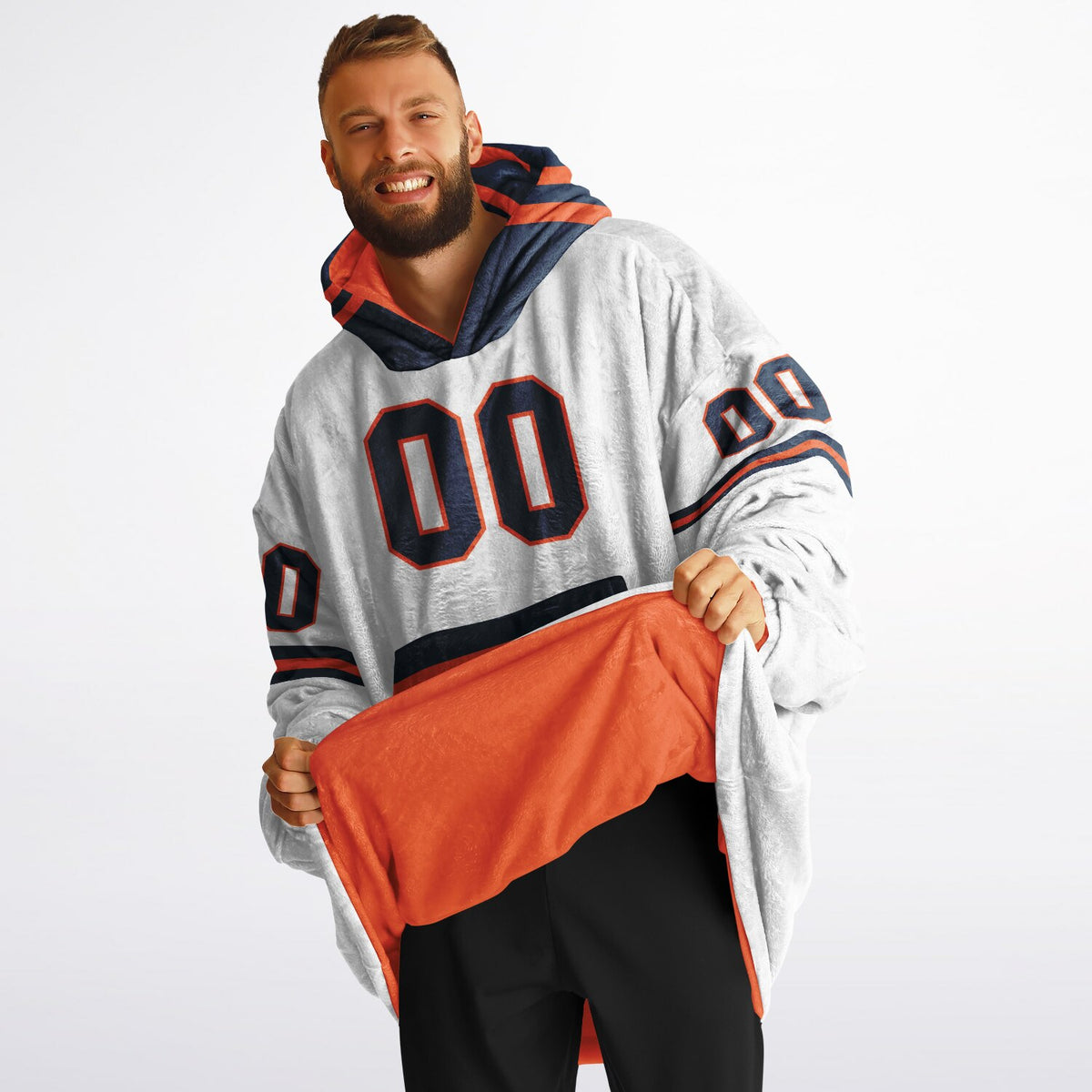 Orange/Navy Superfan Reversible