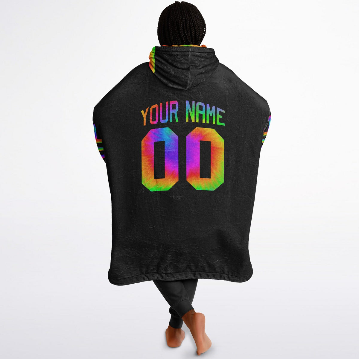 Tie Dye & Black Superfan Reversible