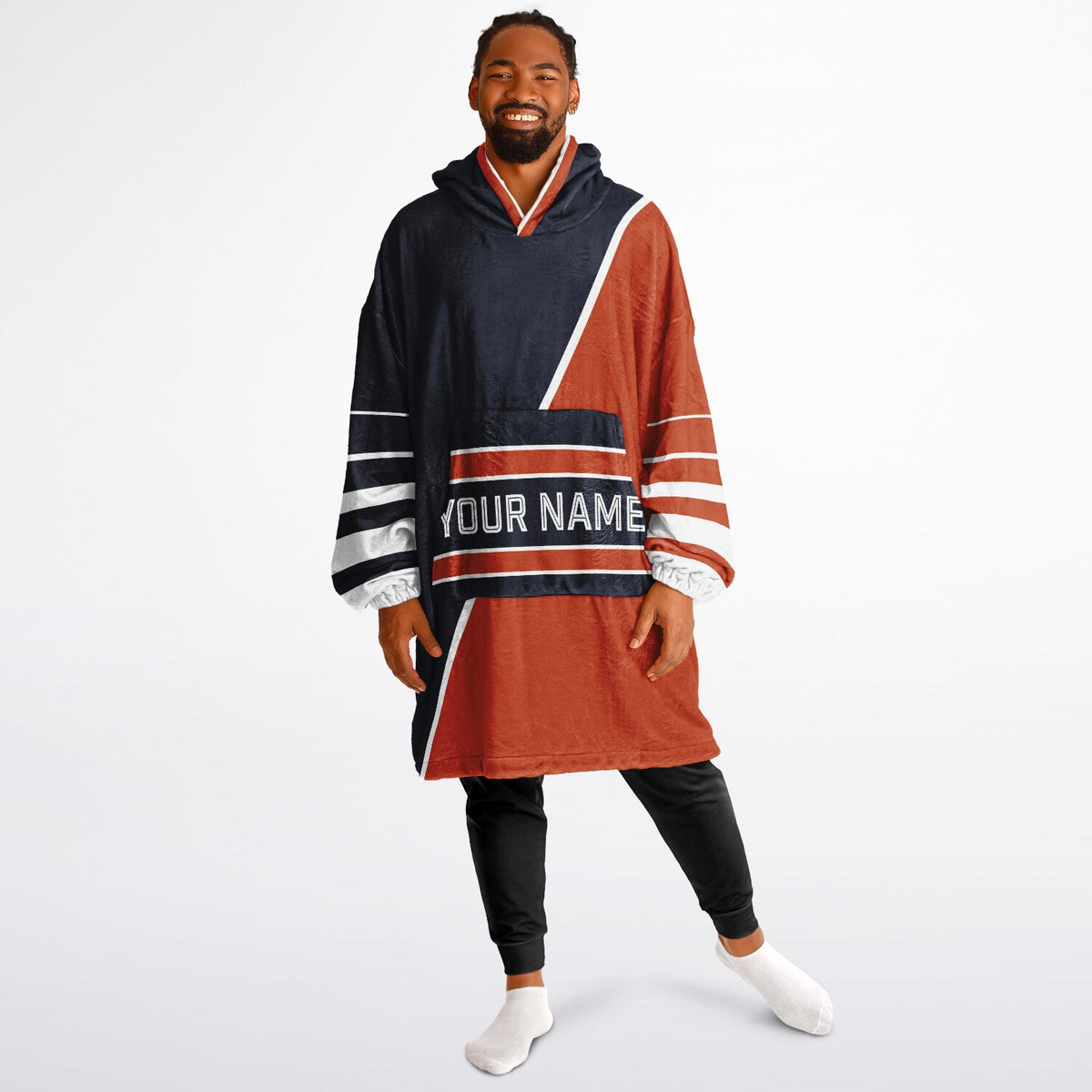 Navy Orange White Split Decision