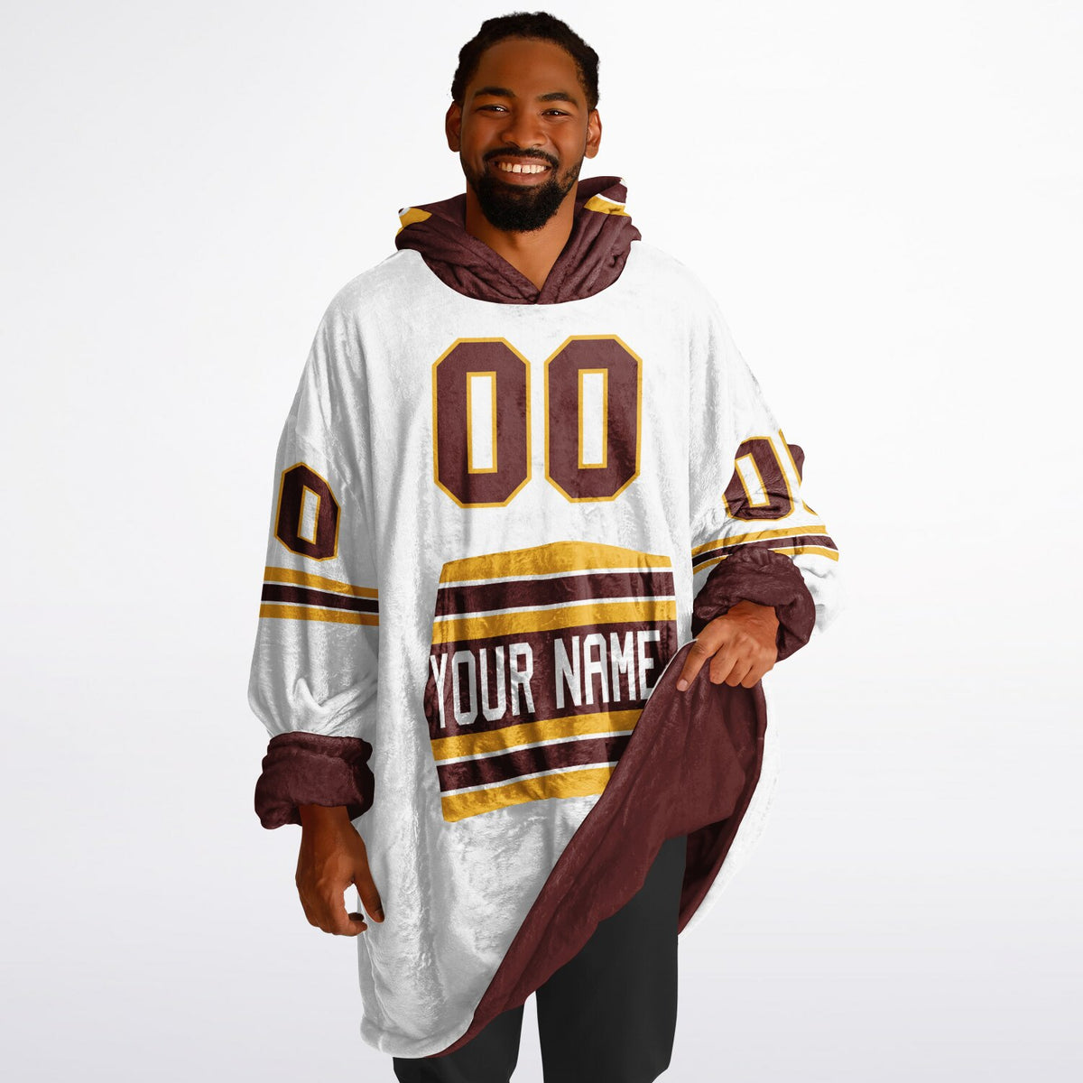 Burgundy/Gold/White Superfan Reversible