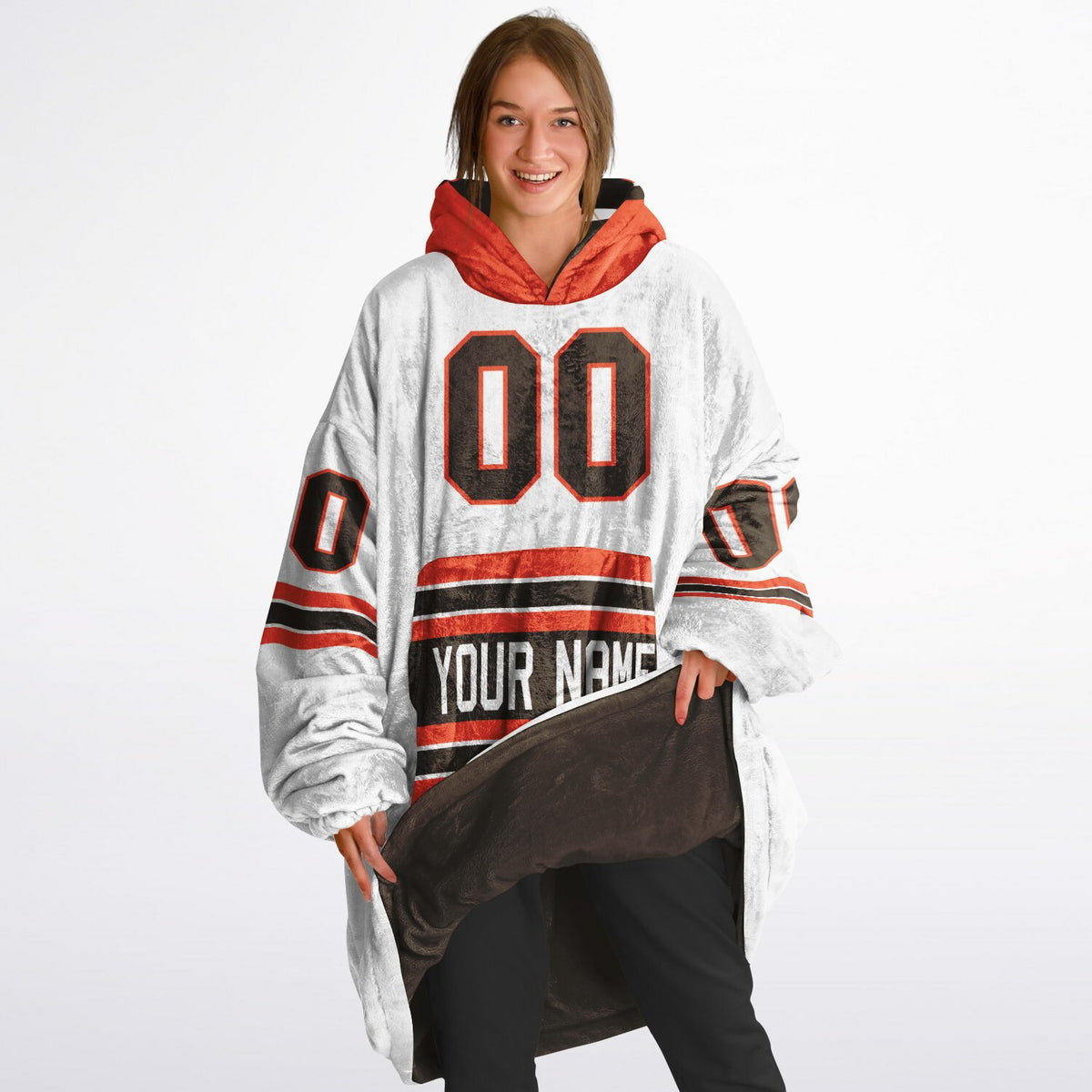 Brown/Orange/White Superfan Reversible