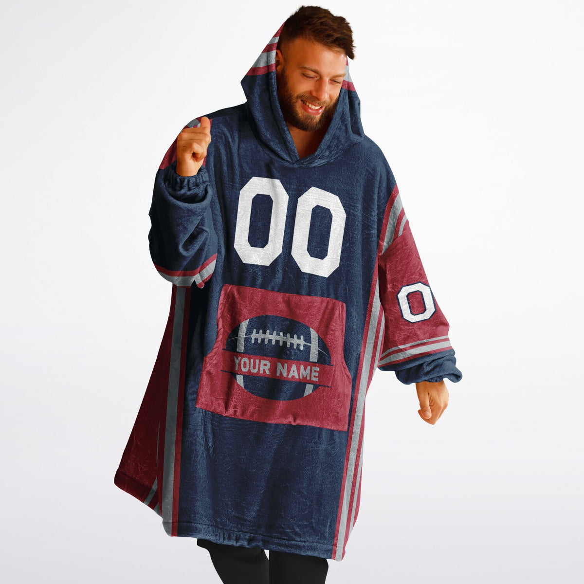 Navy/Red/Silver Bold
