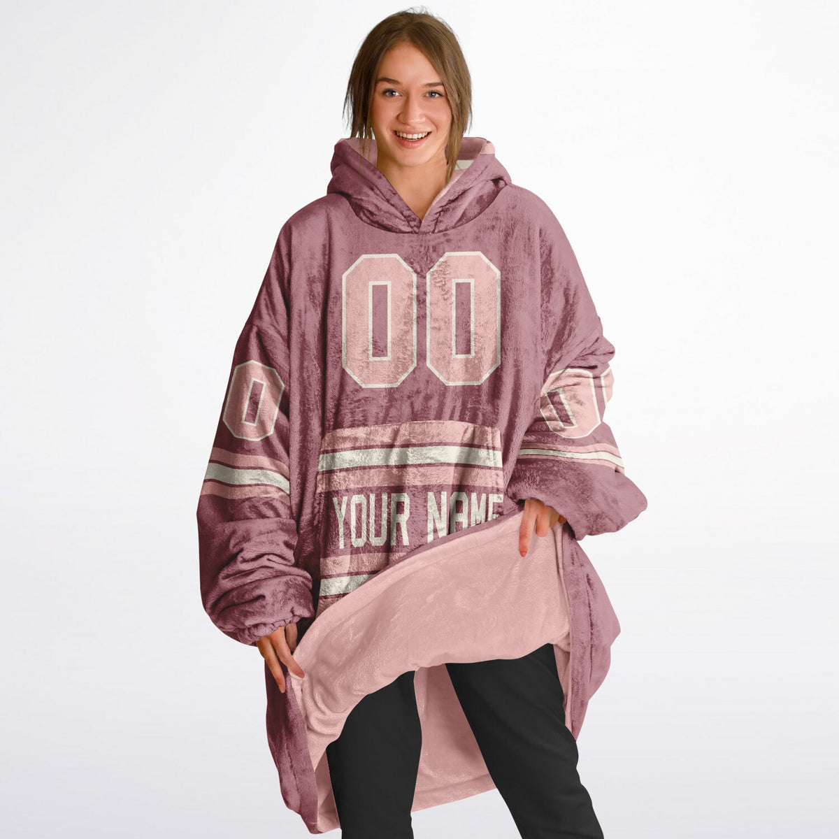 Blush Pink Cream Rose Gold Superfan Reversible