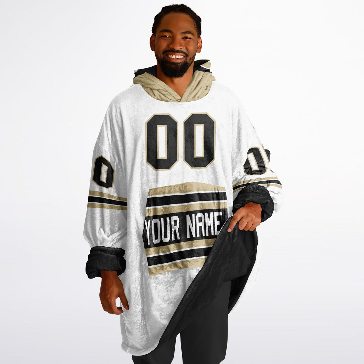 Black/Light Gold/White Superfan Reversible
