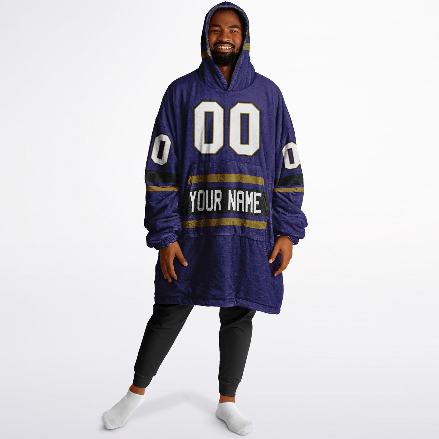 Purple/Black/Metallic Gold Superfan Reversible
