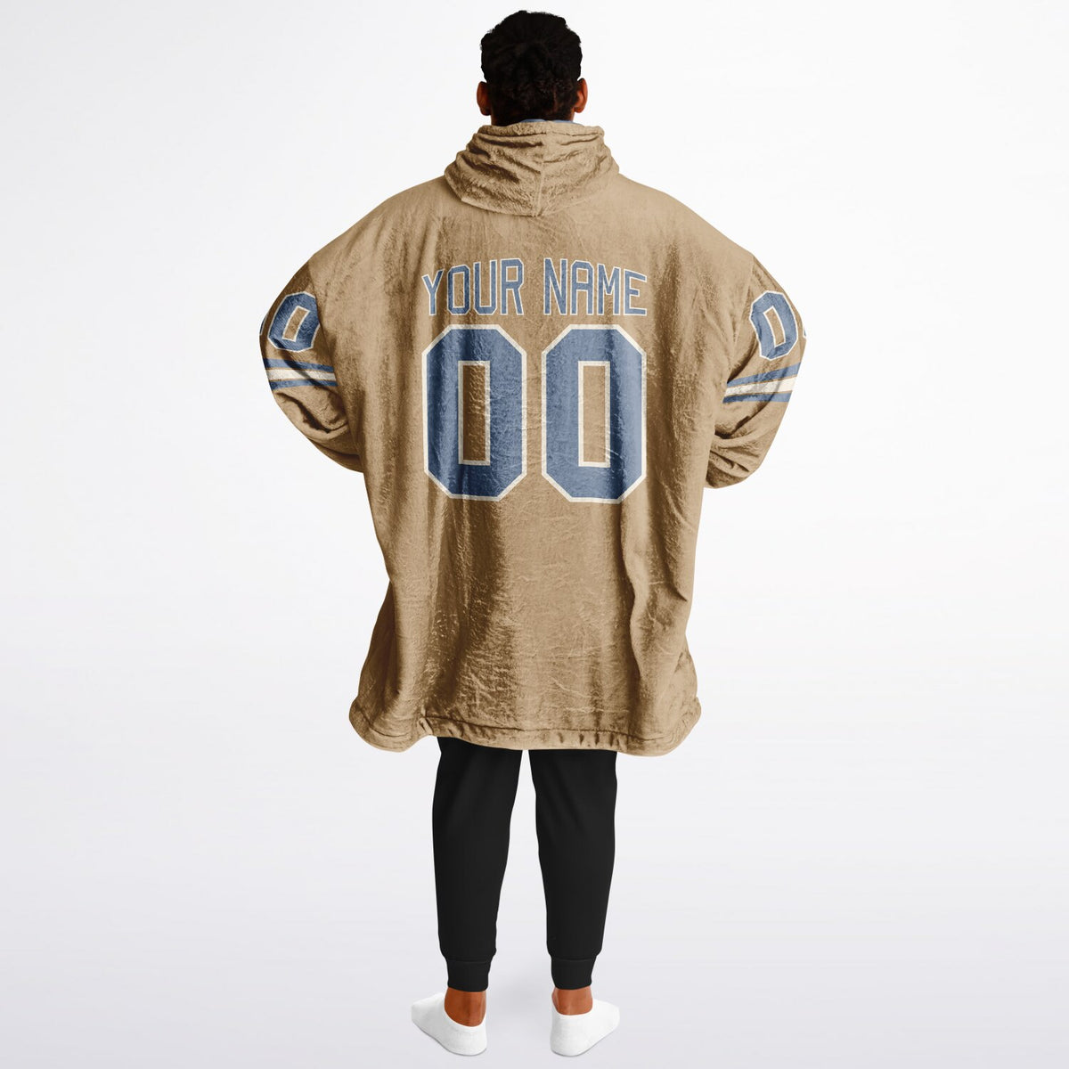 Slate Blue Cream Camel Superfan Reversible