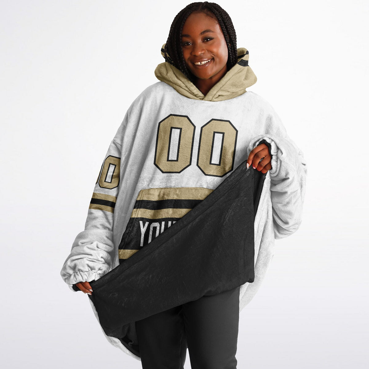 Black & Light Gold Superfan Reversible
