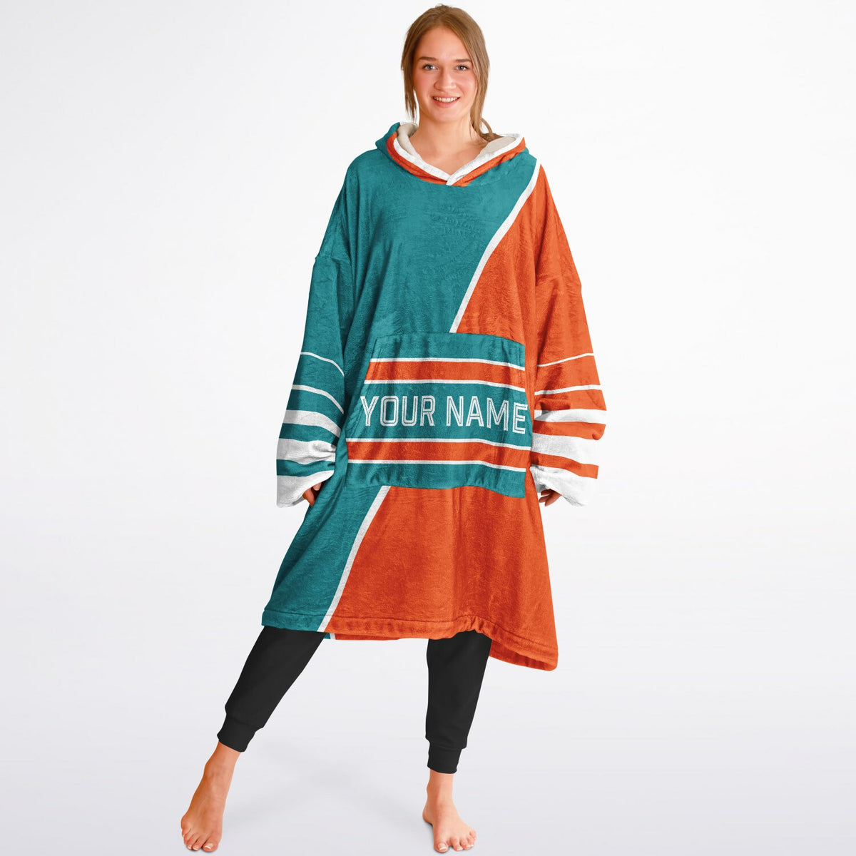 Teal Orange White Split Decision