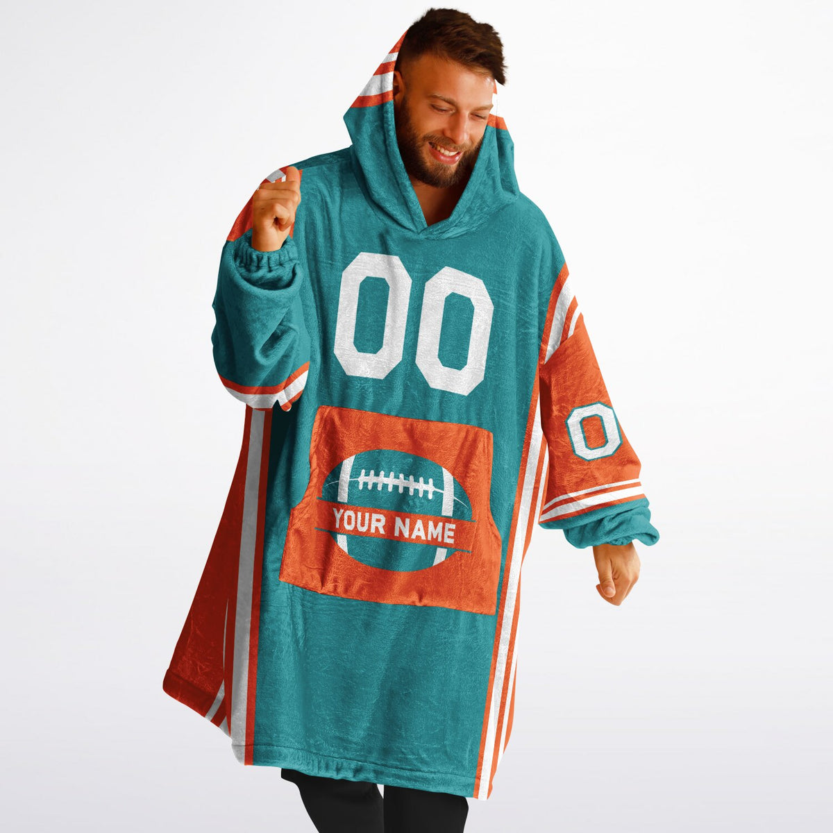 Teal/Orange/White Bold