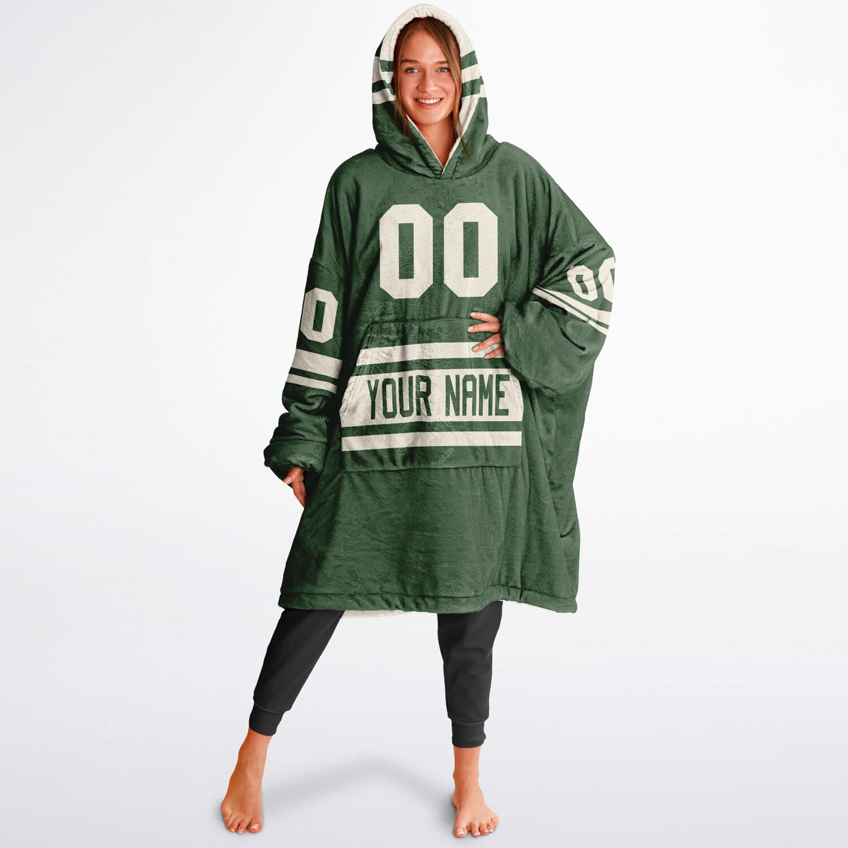 Forest Green & Cream Superfan Reversible