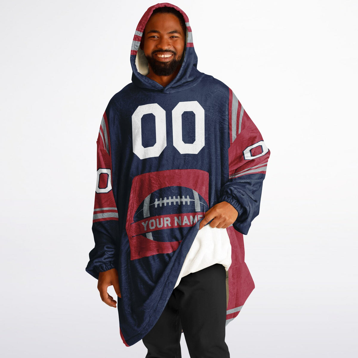 Navy/Red/Silver Bold