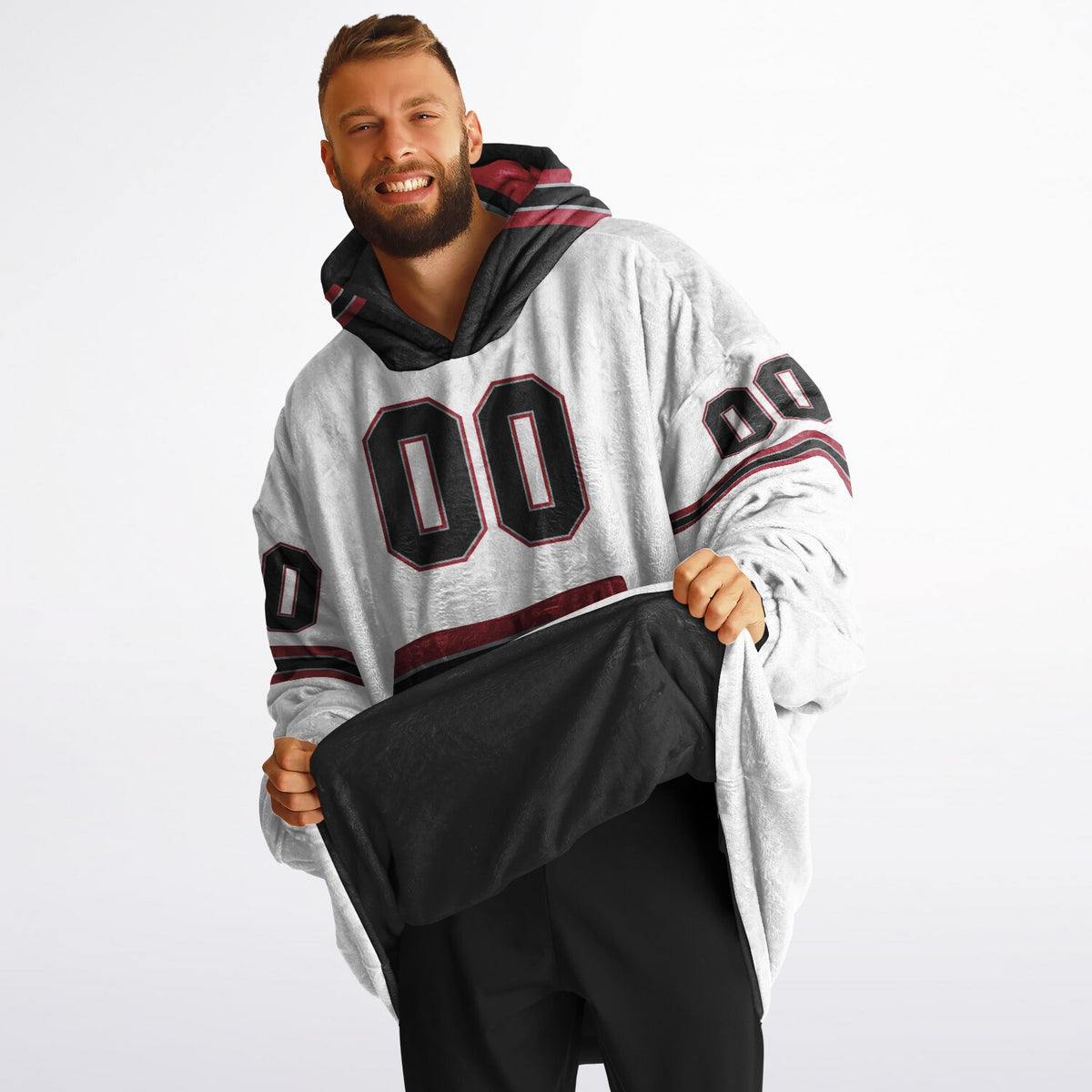 Black/Red/Silver Superfan Reversible