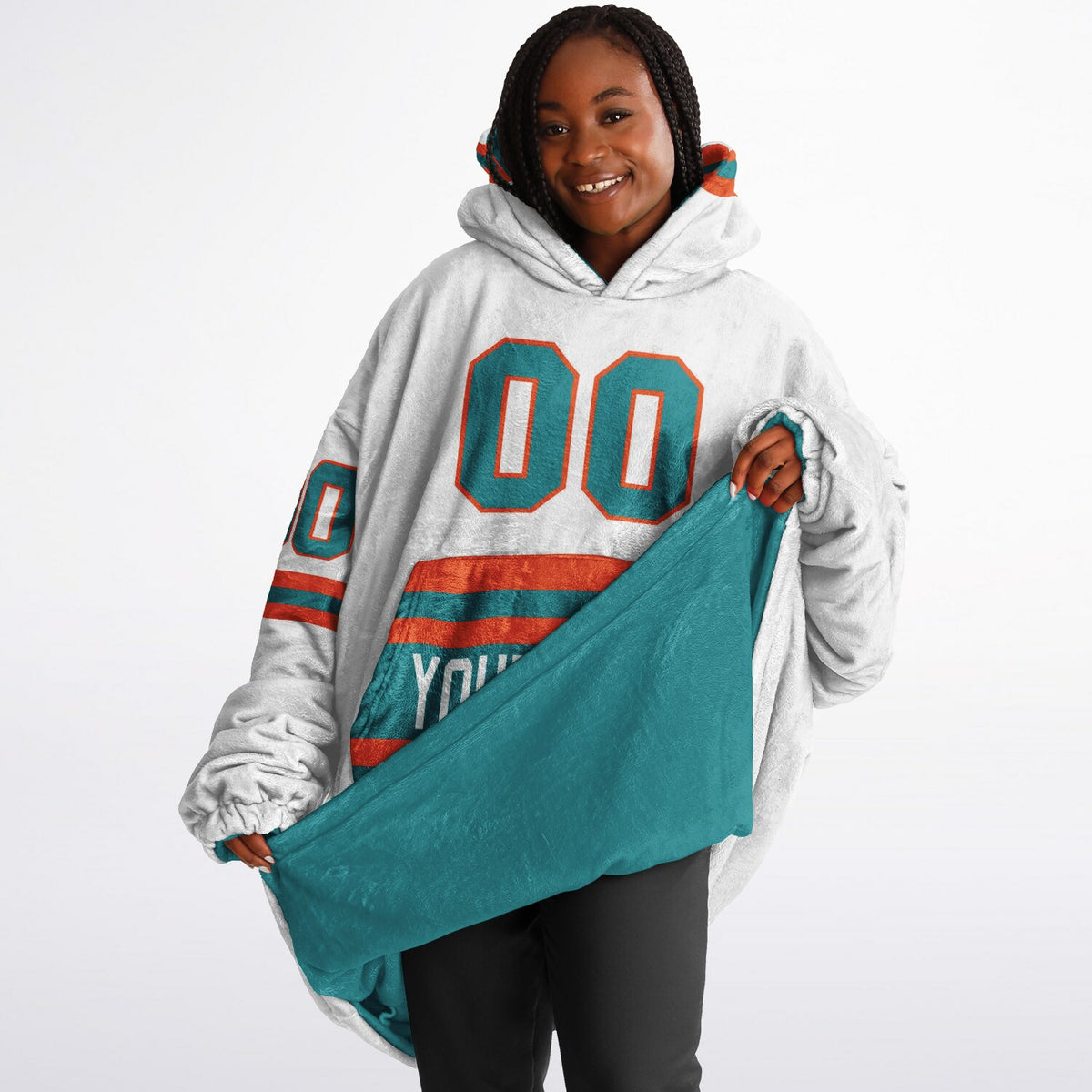 Aqua & Orange Superfan Reversible