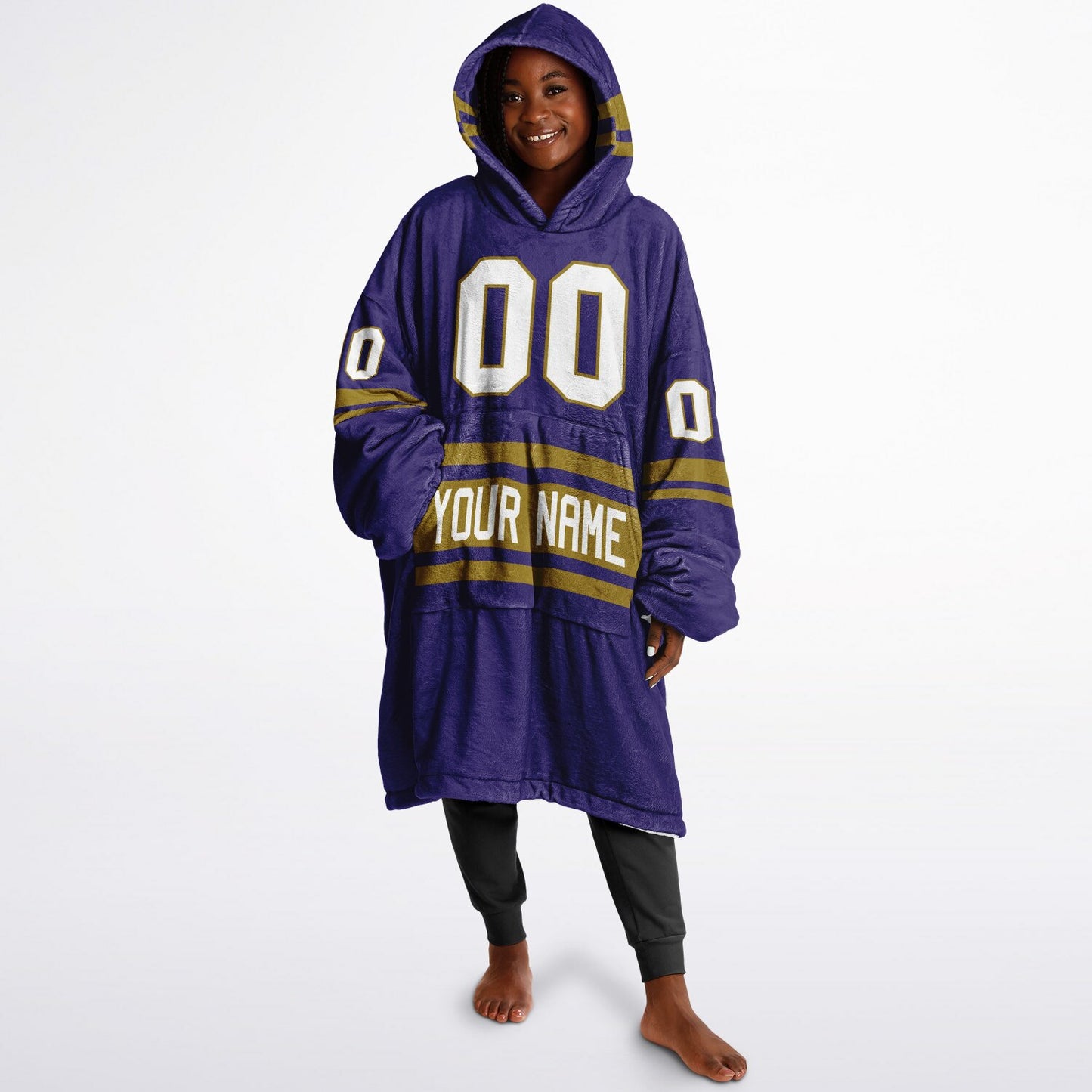 Purple/Metallic Gold Superfan Reversible