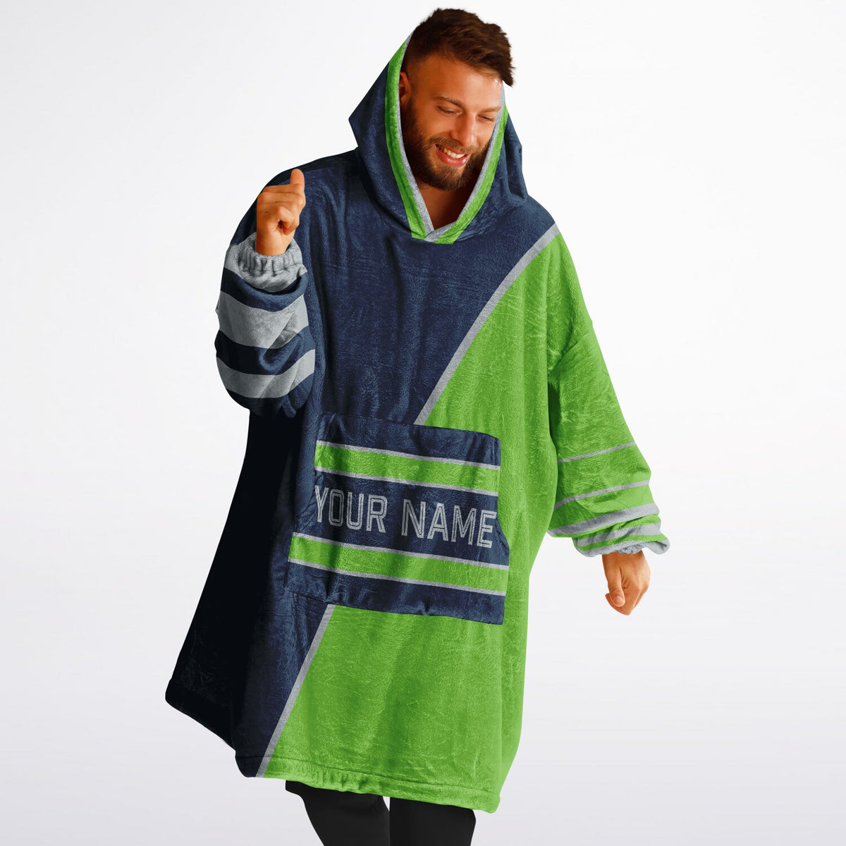 Navy Green Gray Split Decision