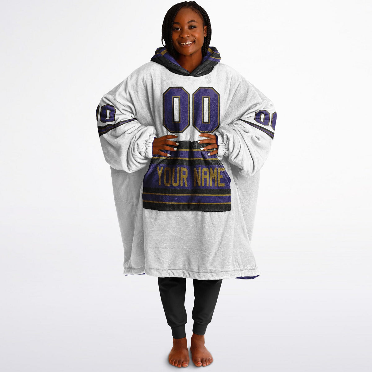 Purple Black Dark Gold Superfan Reversible