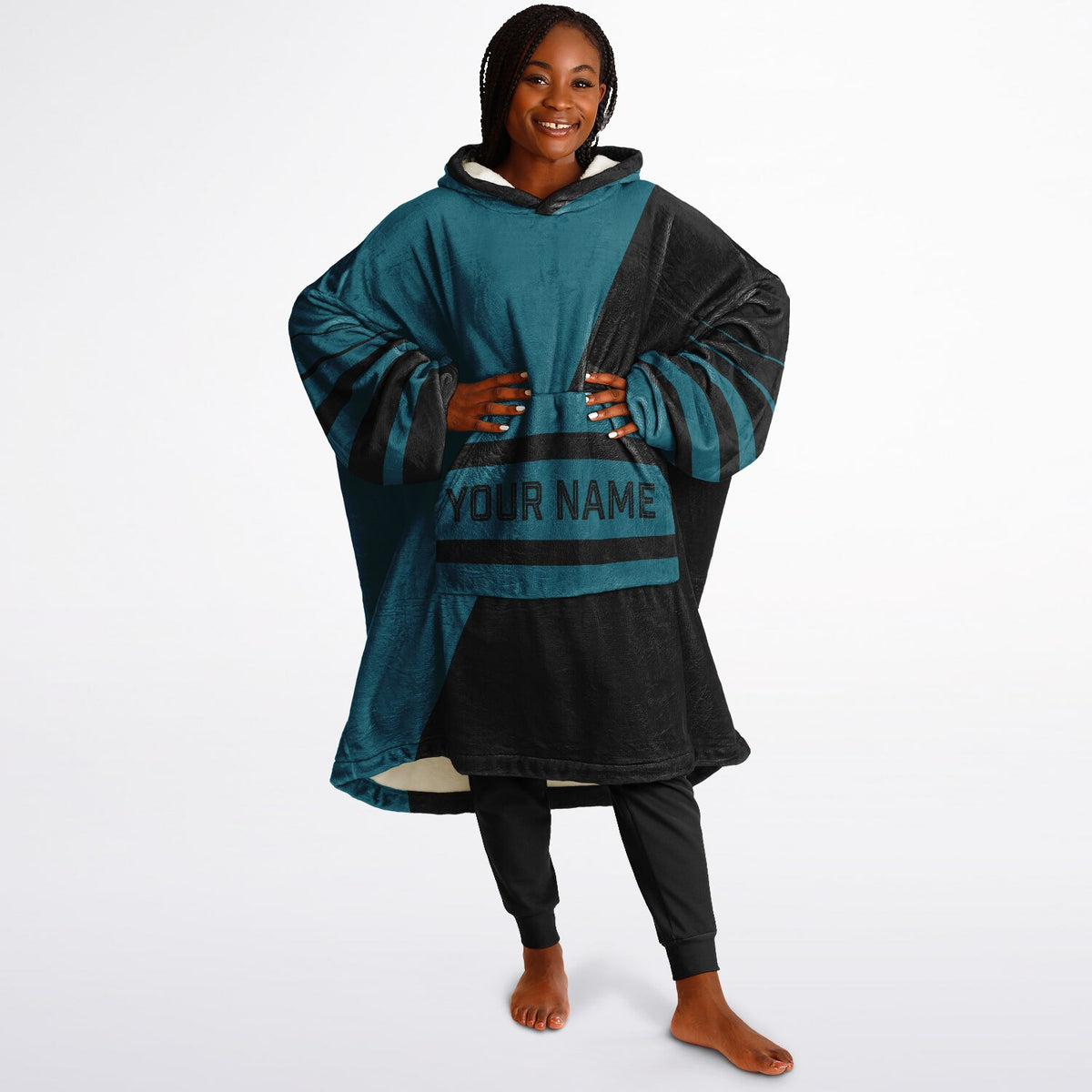 Teal & Black Split Decision