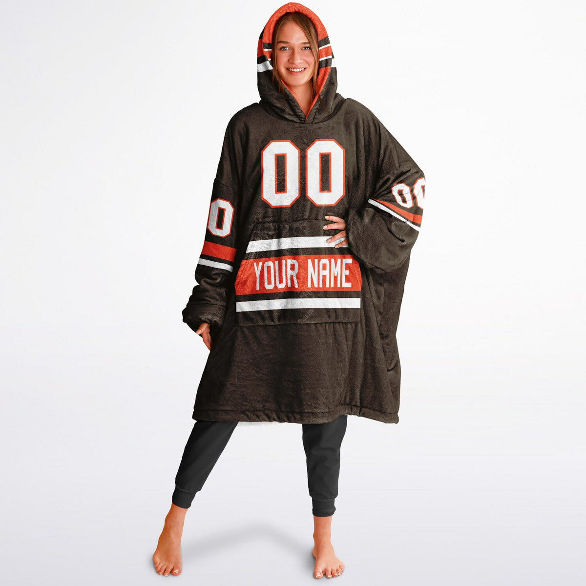 Brown/Orange/White Superfan Reversible