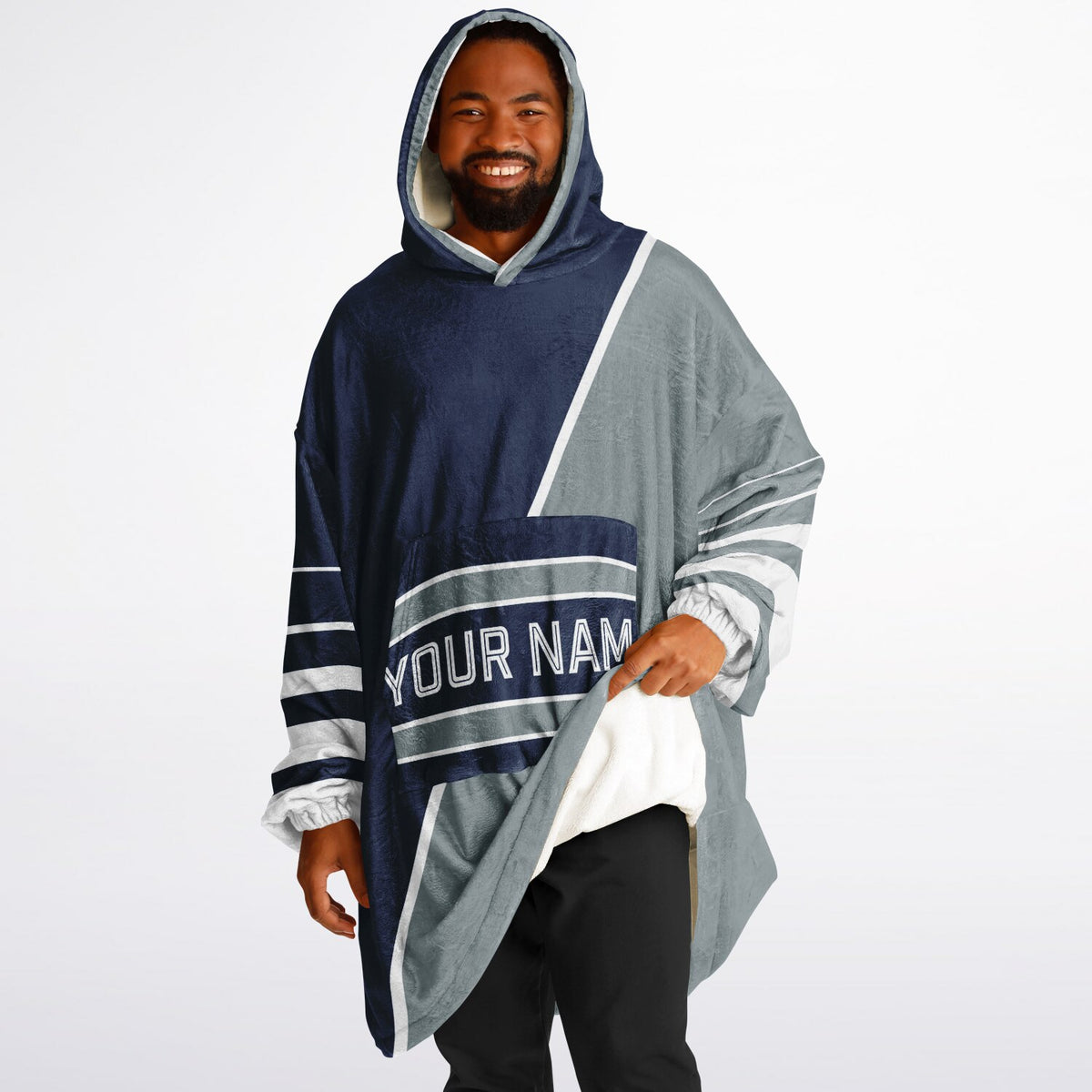 Navy Silver White Split Decision