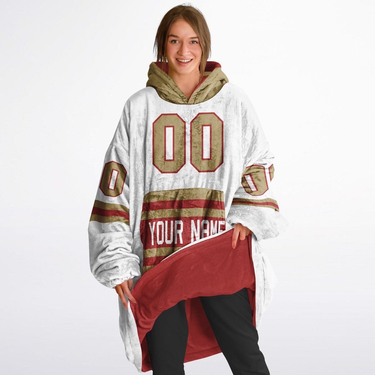 Red Dark Gold Superfan Reversible