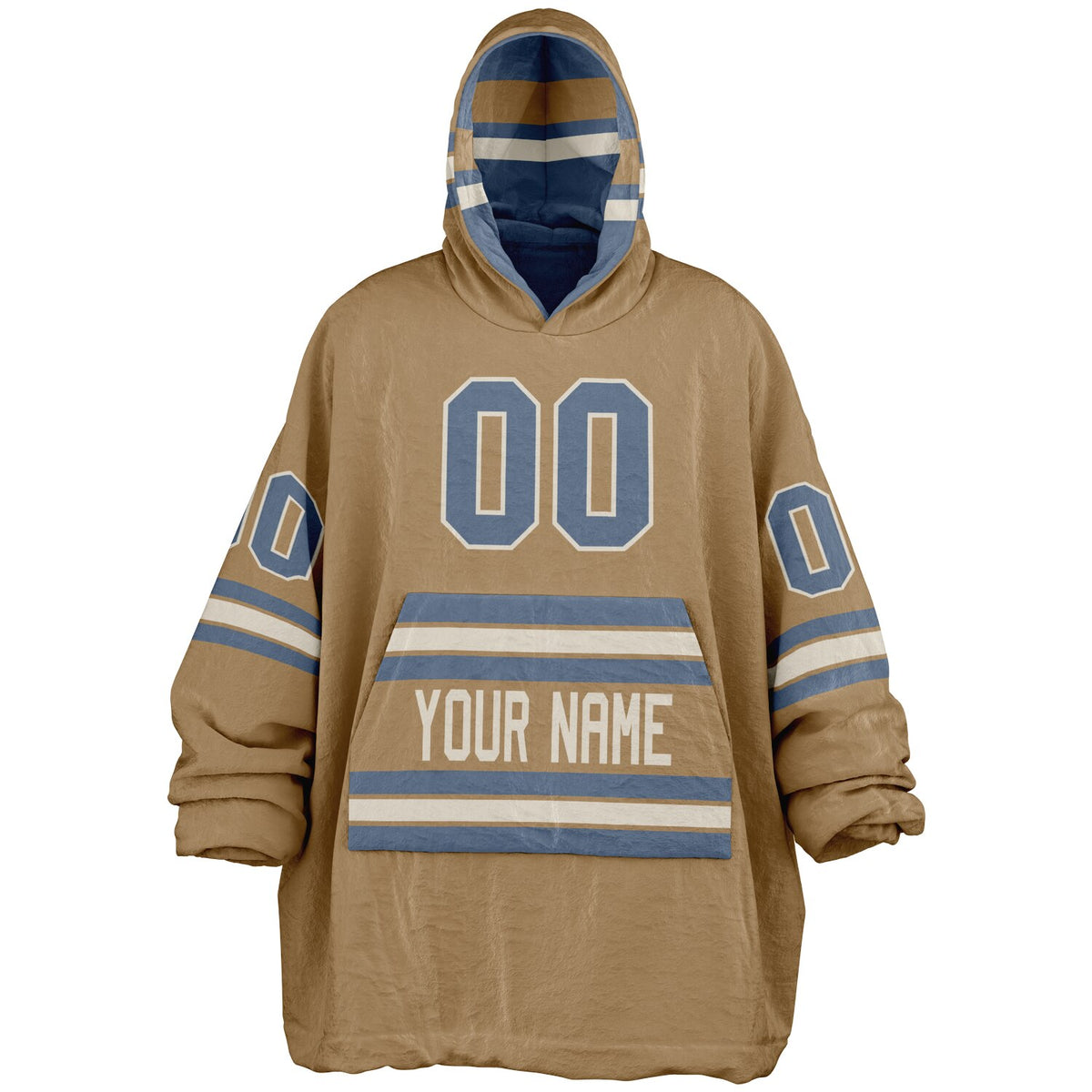 Slate Blue Cream Camel Superfan Reversible