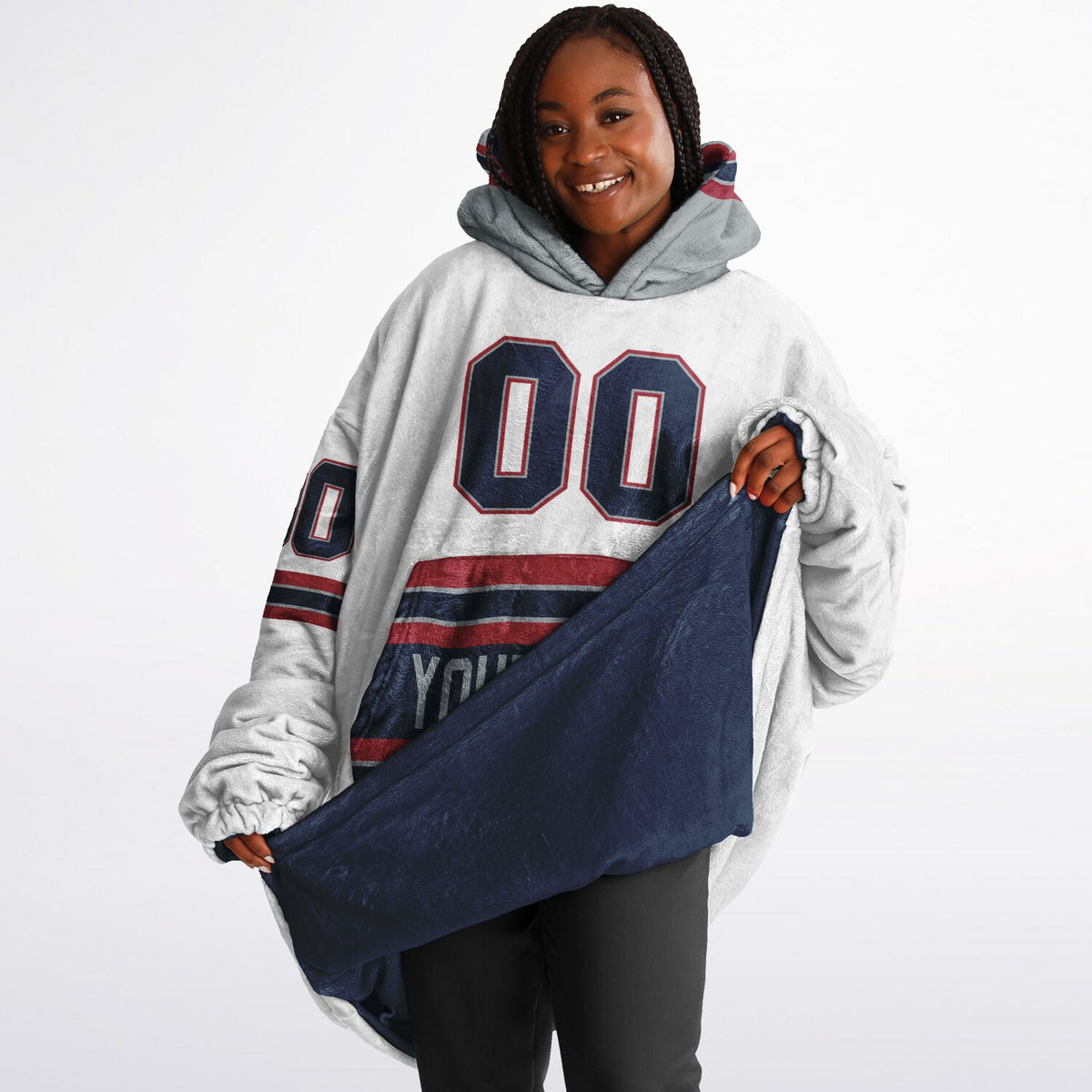 Navy/Red/Silver Superfan Reversible