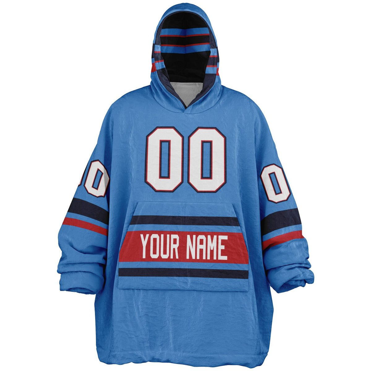Light Blue/Navy/Red Superfan Reversible