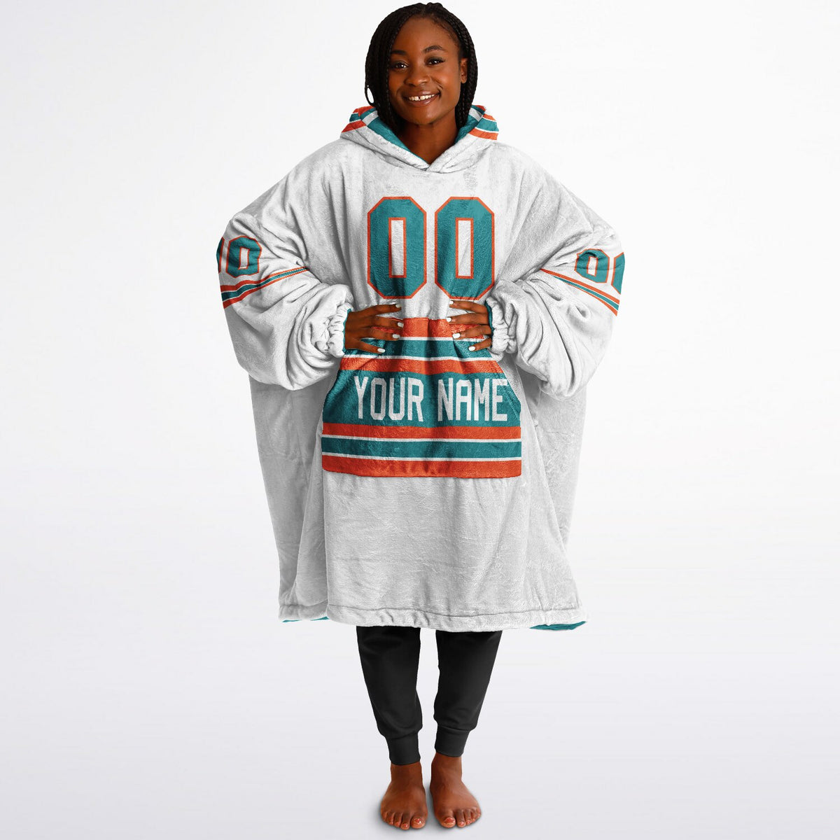 Aqua/Orange/White Superfan Reversible