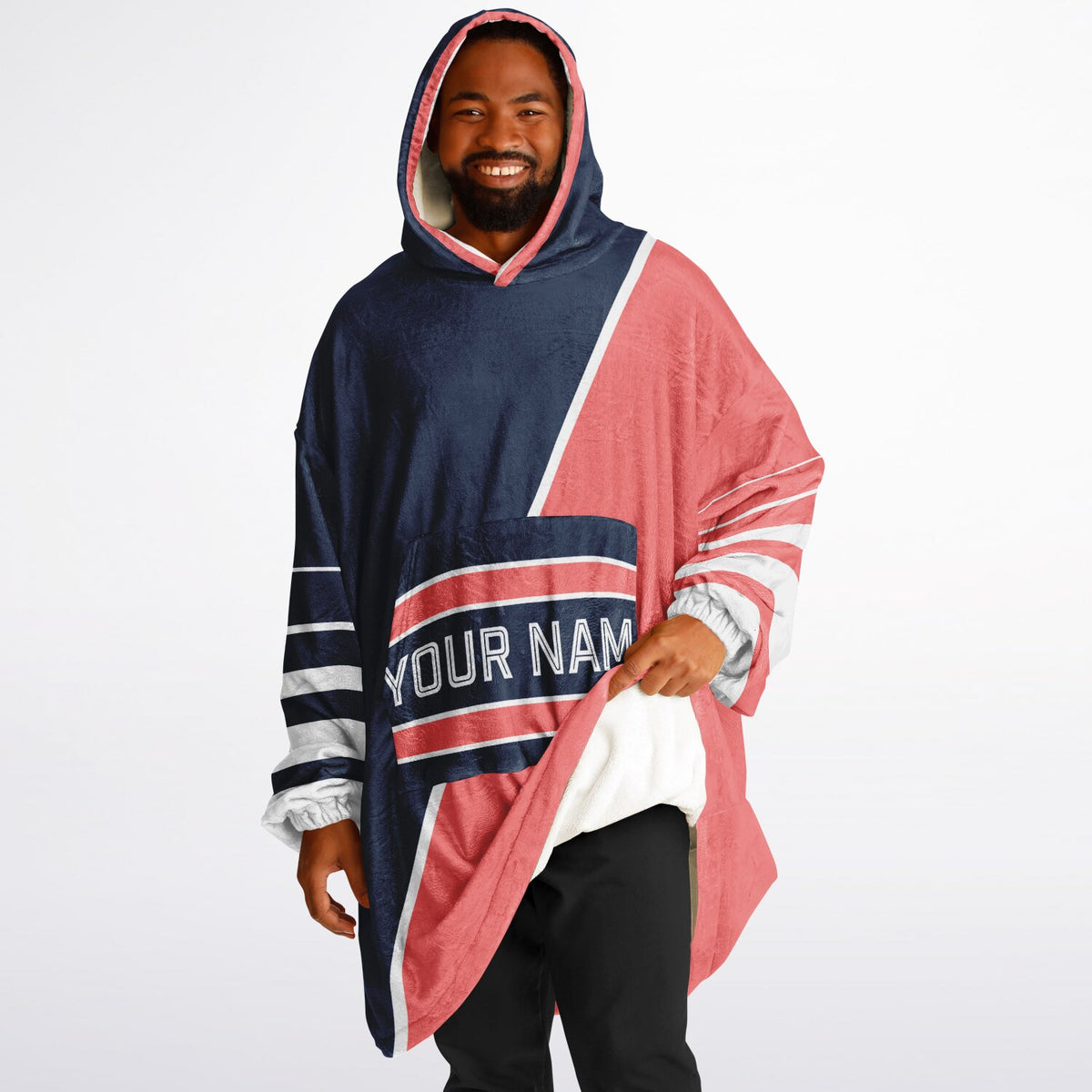 Navy Electric Coral White Split Decision
