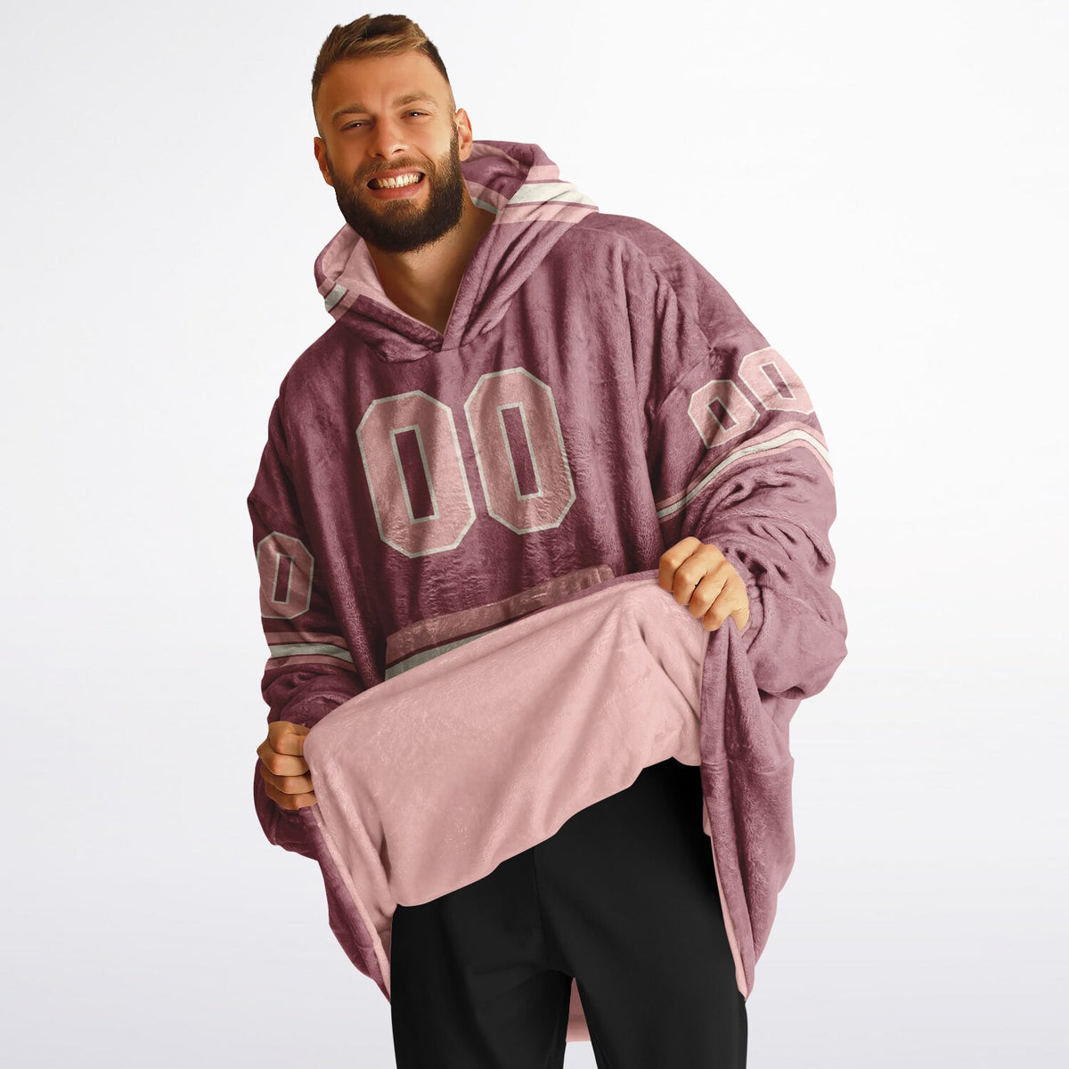 Blush Pink Cream Rose Gold Superfan Reversible