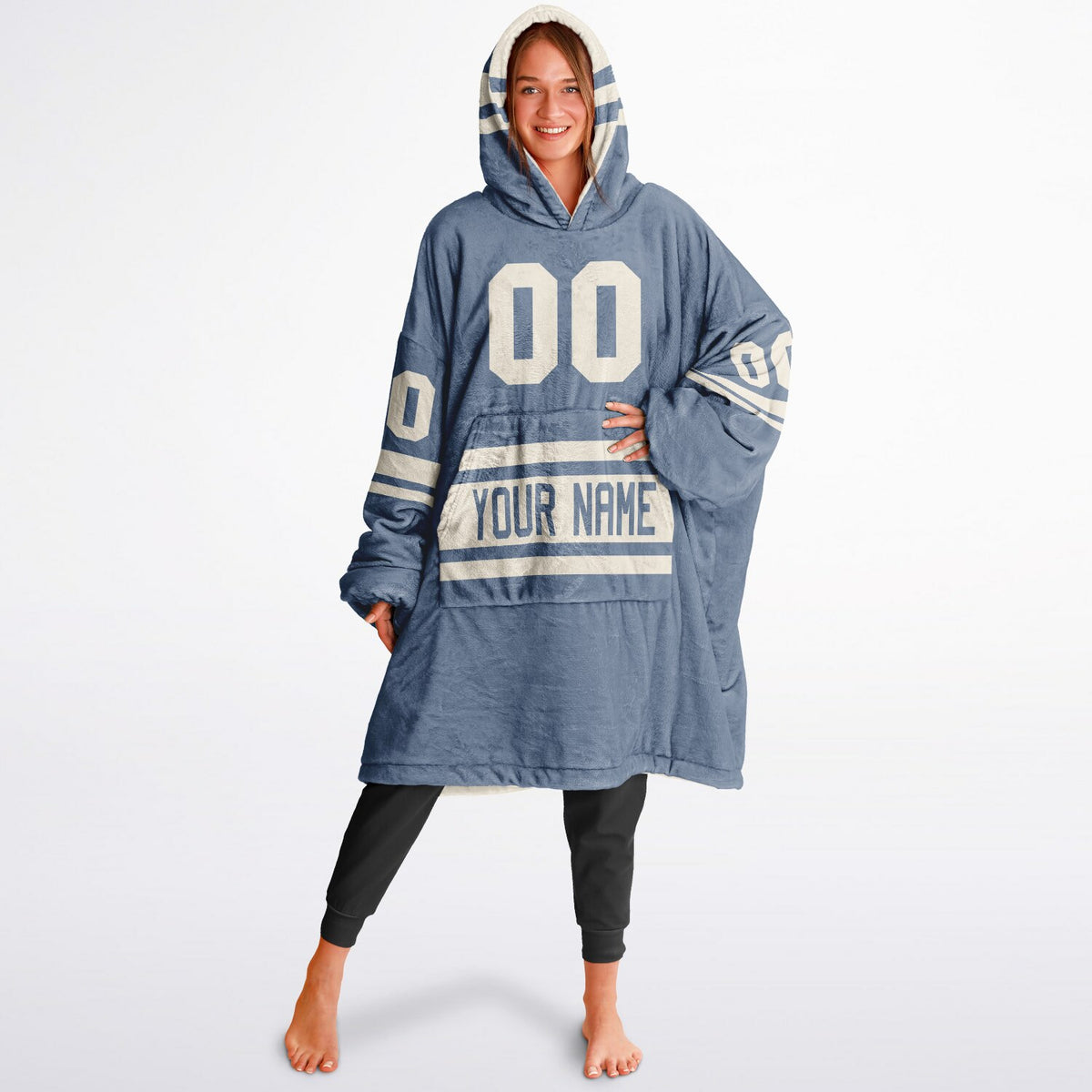 Slate Blue & Cream Superfan Reversible