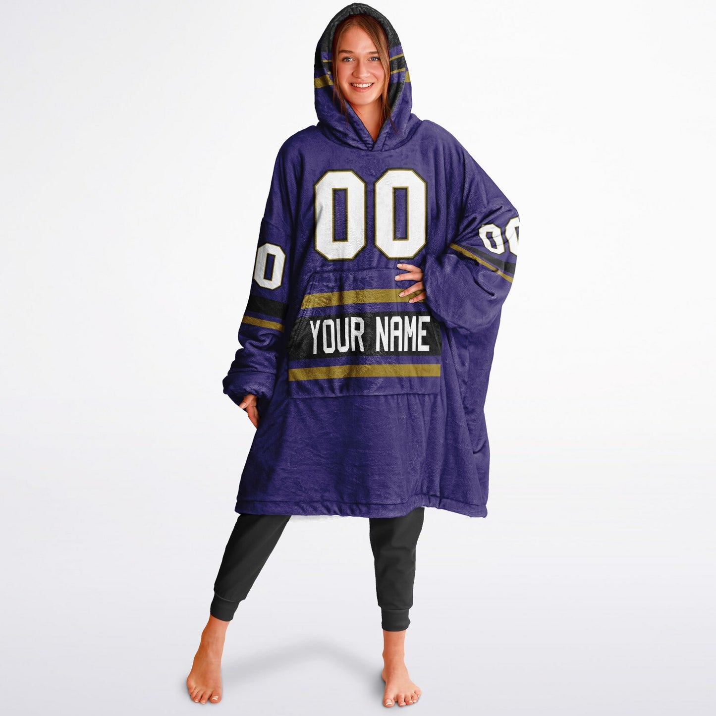 Purple/Black/Metallic Gold Superfan Reversible