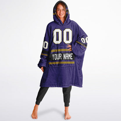 Purple/Black/Metallic Gold Superfan Reversible