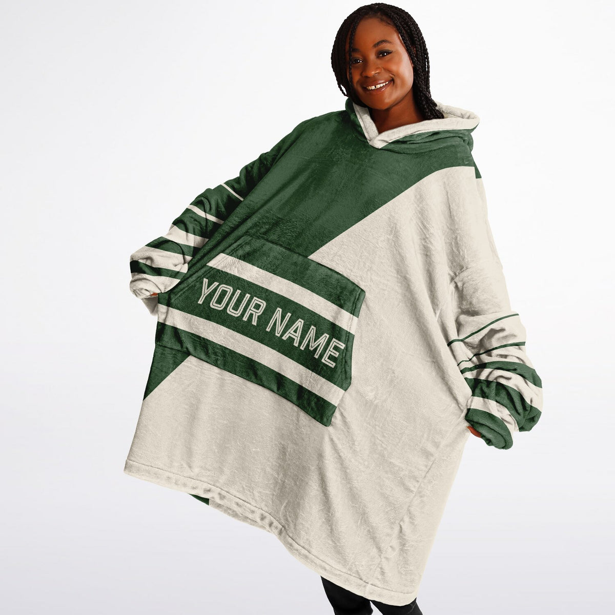 Forest Green & Cream Split Decision