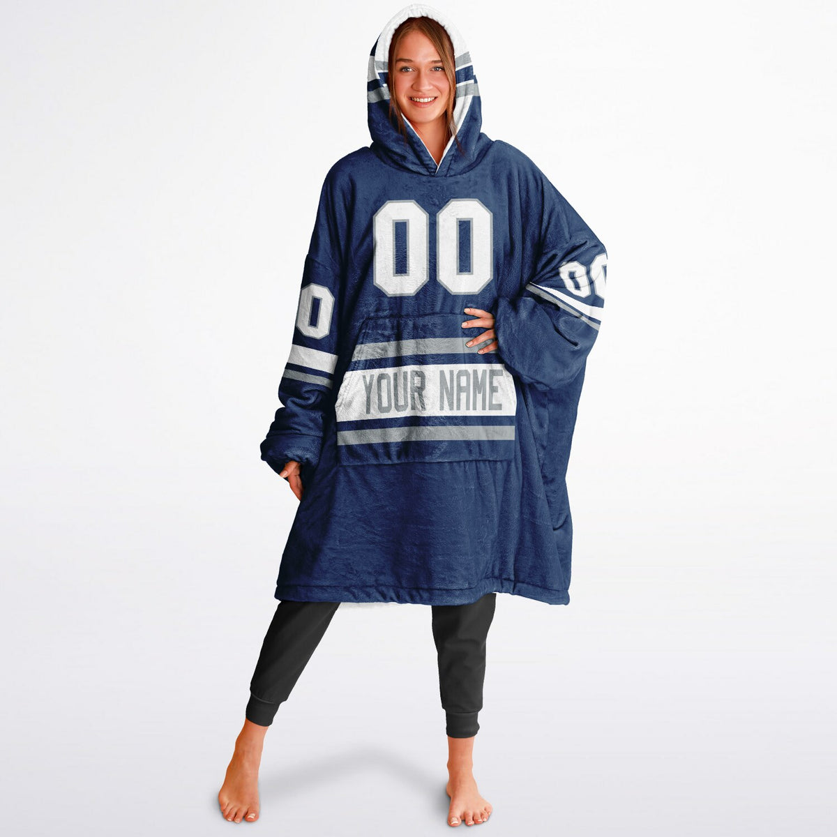 Blue/White/Gray Superfan Reversible