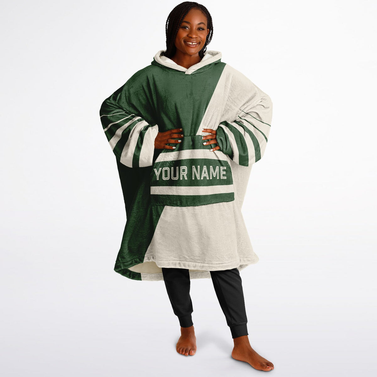 Forest Green & Cream Split Decision