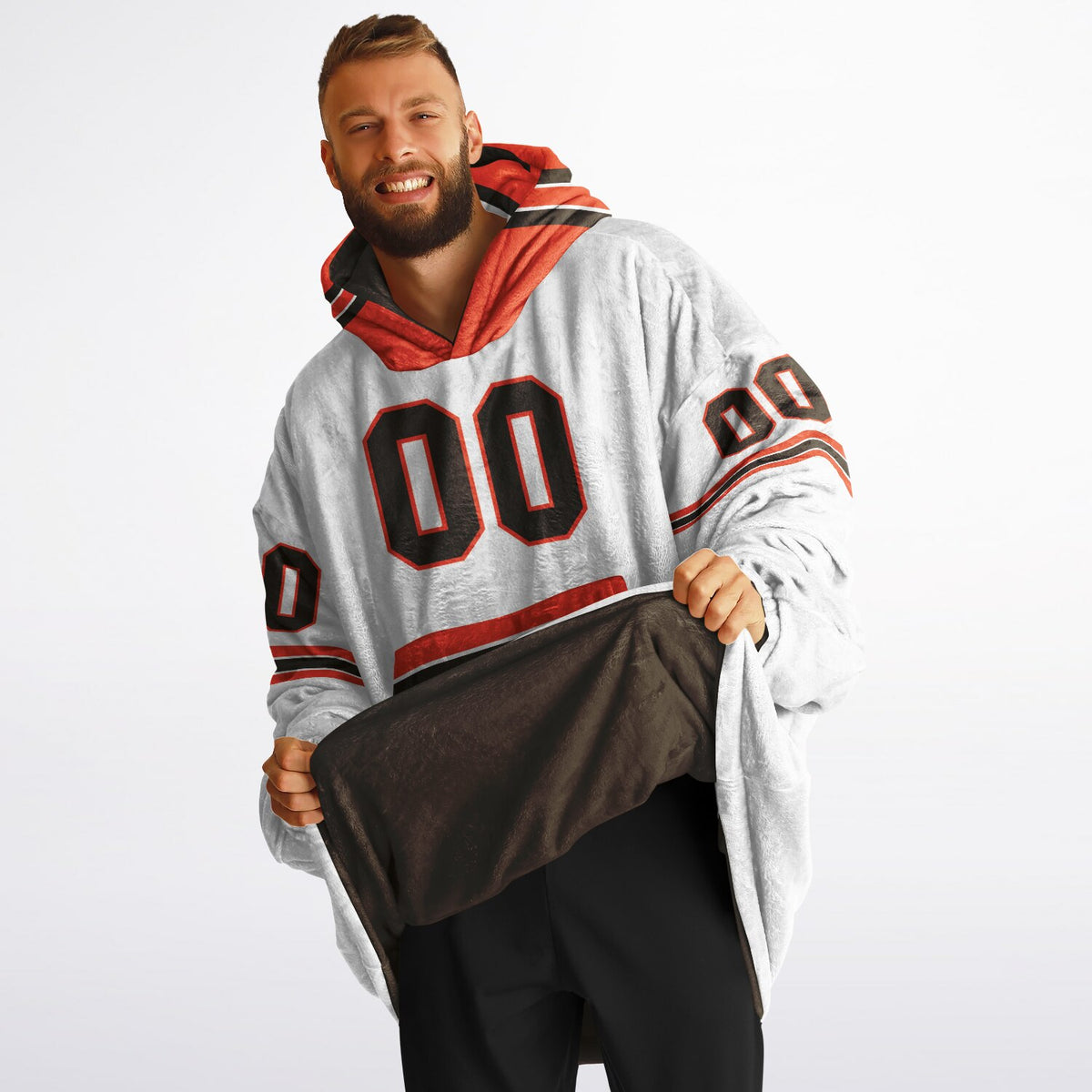 Brown/Orange/White Superfan Reversible